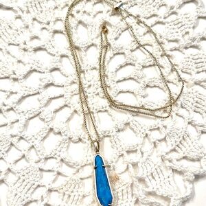Elegant Blue Kendra Scott Pendant Necklace